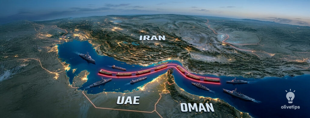 호르무즈 해협 이란 UAE 오만 지정학적 리스크 지도